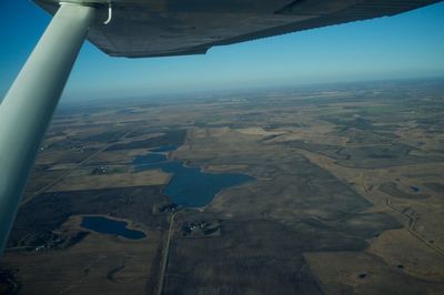 Aerial view of landscape against sky