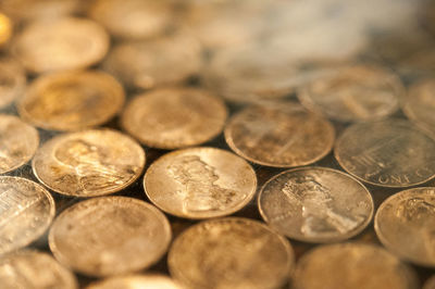 Close-up of coins