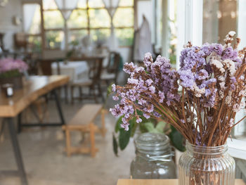 Flowers in vase on table