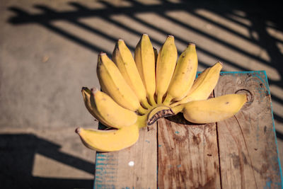 High angle view of lemon on table