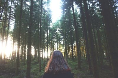 Woman in forest