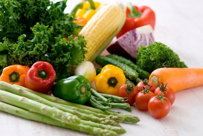 Close-up of vegetables on cutting board