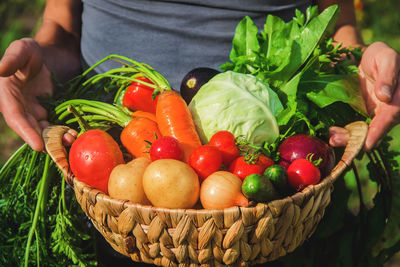 Close-up of vegetables in basket