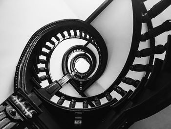 Low angle view of spiral staircase