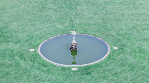 High angle view of fountain 