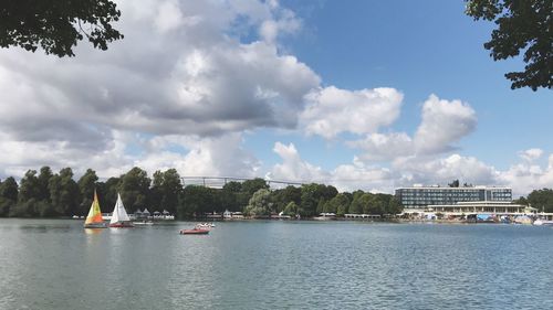 Panoramic view of city against sky