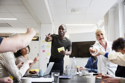 Business colleagues working at office