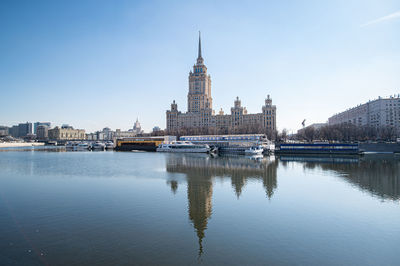 Reflection of buildings in water