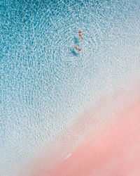 High angle view of rippled water in sea