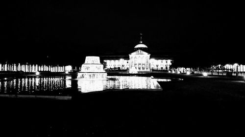 View of historical building at night