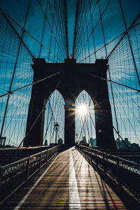 View of suspension bridge