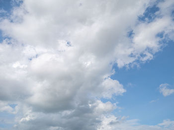 Low angle view of white clouds in sky