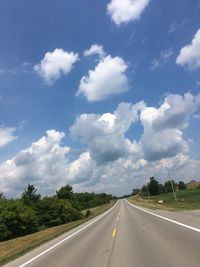 Country road along landscape