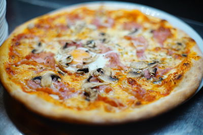 Close-up of pizza