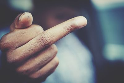 Close-up of human hand