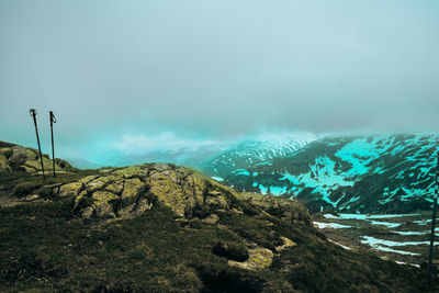 Scenic view of mountain against sky