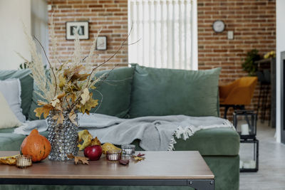 Fruits and vegetables on table at home