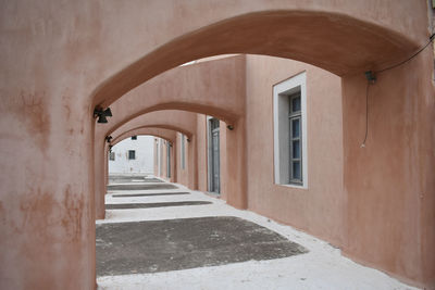 Empty corridor of building