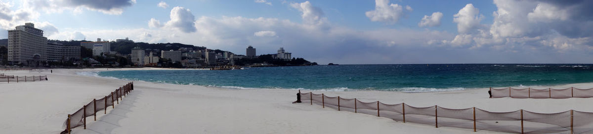 Panoramic view of sea against sky