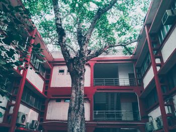 Low angle view of apartment building