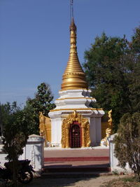 Exterior of temple against sky