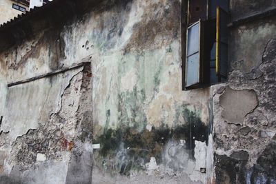 Weathered wall of old building