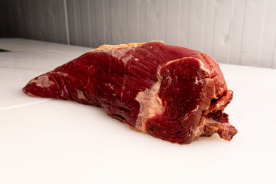 Close-up of food on white background