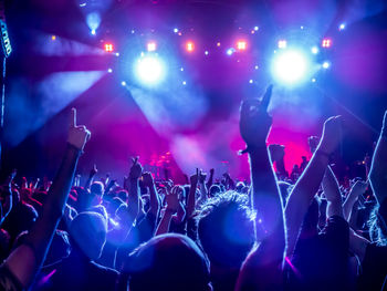 Crowd enjoying at concert