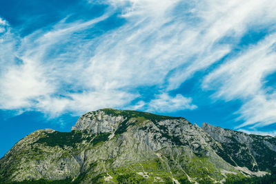 Low angle view of mountain against sky