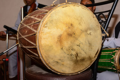 Close-up of drum