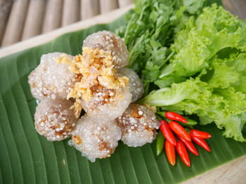 Close-up of food on leaf