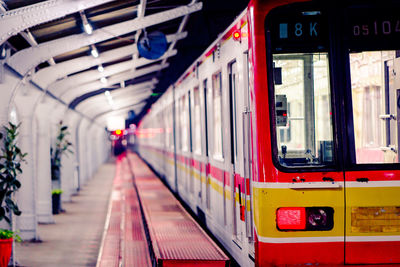 Train at railroad station