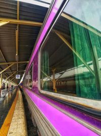 Train at railroad station