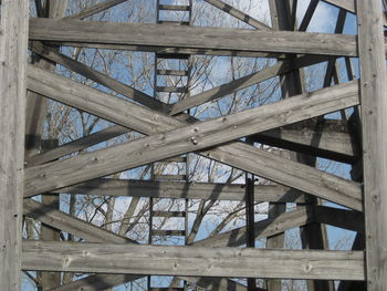 Ladder in wooden tower