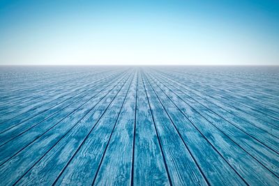 Jetty against clear sky