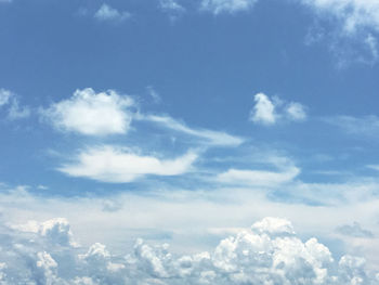 Low angle view of clouds in sky