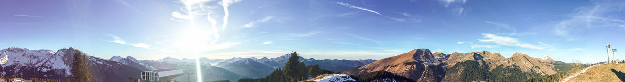 Panoramic view of landscape against cloudy sky