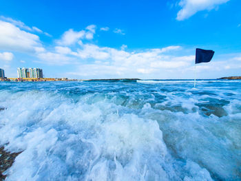 Scenic view of sea against sky