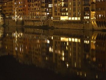 Reflection of buildings in water