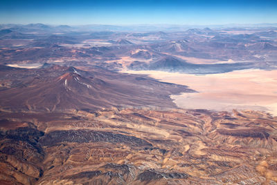 Aerial view of dramatic landscape