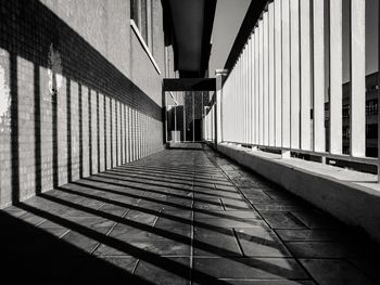 Empty corridor of building