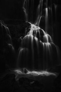 Scenic view of waterfall