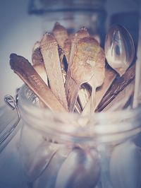 Close-up of food on table