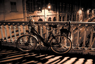 Blurred motion of car parked at night