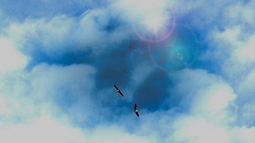 Low angle view of cloudy sky