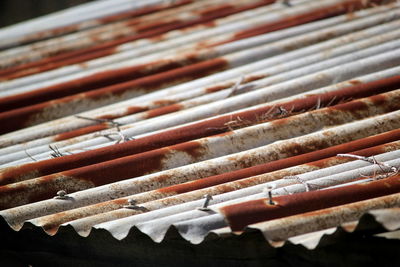 Close up of  corrugated iron