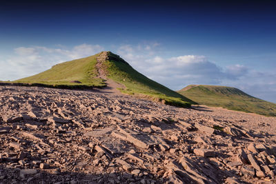 Scenic view of arid landscape against sky