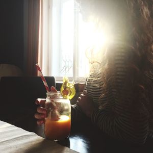 Close-up of drink on table
