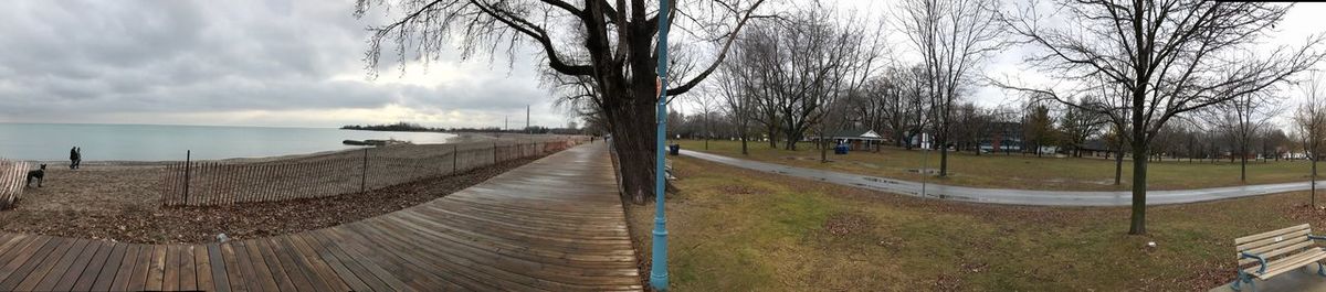 Panoramic view of beach against sky