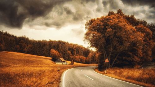 Road passing through landscape